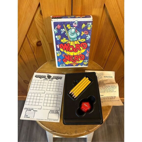 VINTAGE 1979 HASBRO WORD NERD GAME #2235 & INSTRUCTION BOOKLET (8486) - Picture 8 of 9